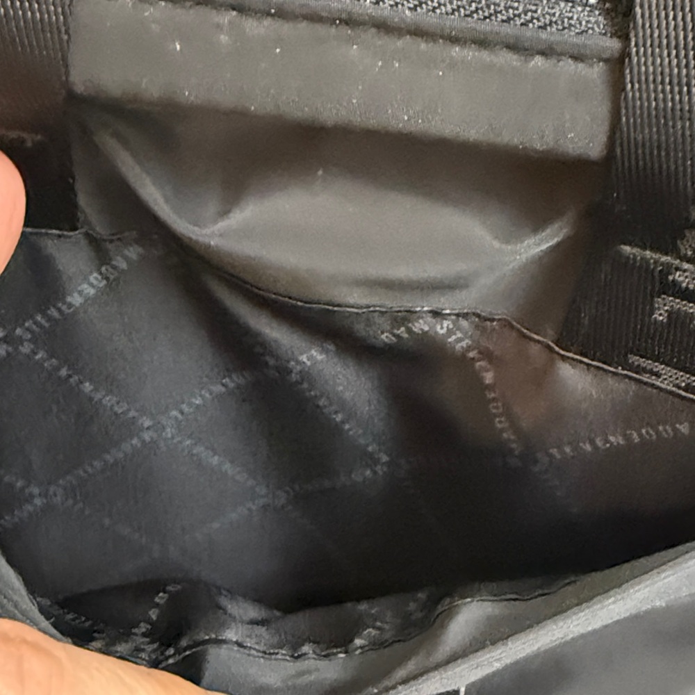 Steve Madden Black Geometric Backpack - Picture 6 of 7